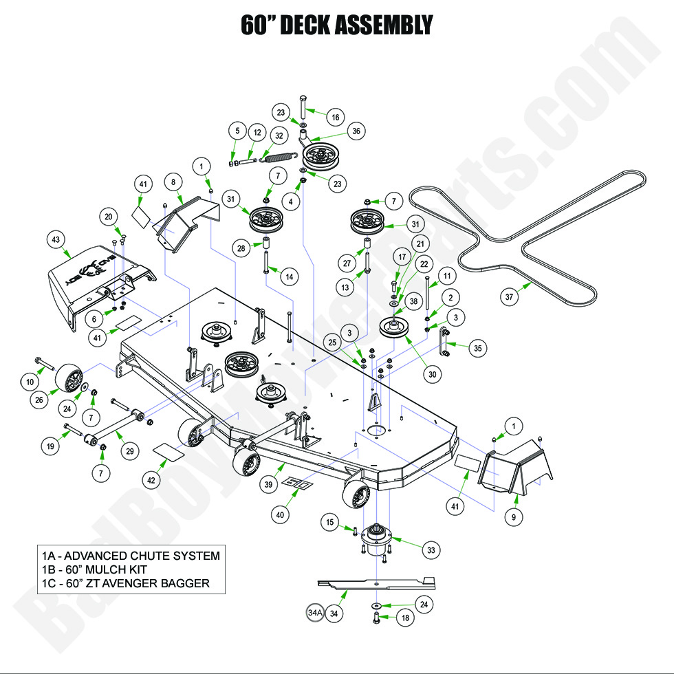 2024 ZT Avenger - 60" Deck Assembly